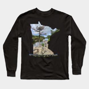 Minnesota State Outline (Interstate State Park) Long Sleeve T-Shirt